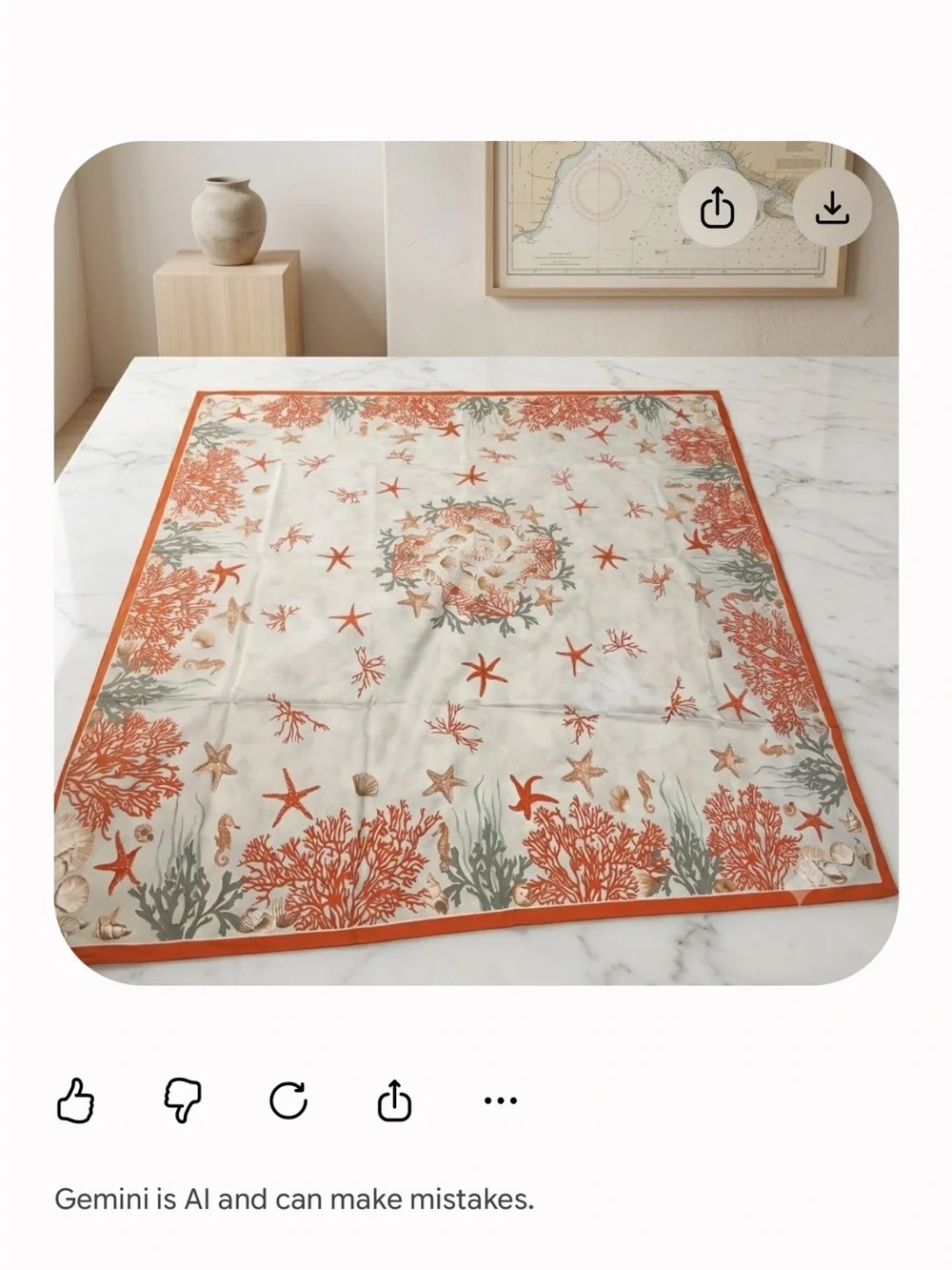 NWT Beauvillé Luxury French Tablecloth – Coastal Coral & Seashells 67